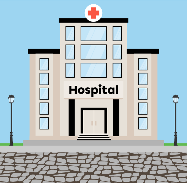 Illustration of a Hospital.