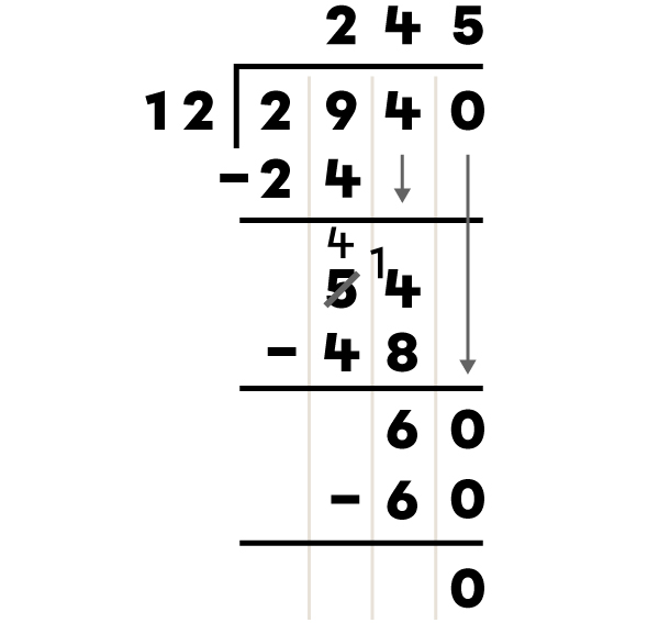 Example of a four-digit number division by a two-digit number-9
