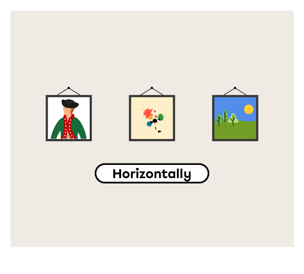 Horizontally