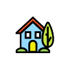 A yard around a house.