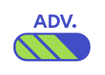 A progress bar with the letters “ADV.” Titre : 