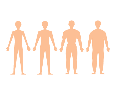 People of different body builds.