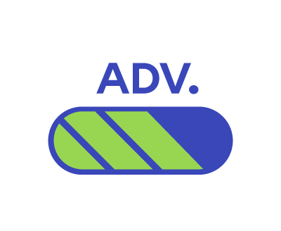 Progress bar with the abbreviation “ADV.”