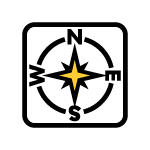 A compass rose.