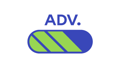 Progress bar with the abbreviation “ADV.” for advanced vocabulary.