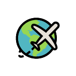 An airplane flying around the world.