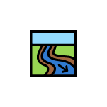 A river flowing.