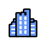Damaged buildings.