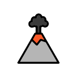 A volcano erupting.