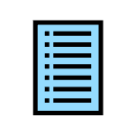 A bullet list on paper.