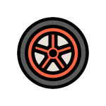 A wheel and tire.