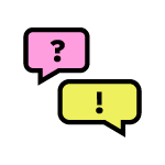 Speech bubbles.