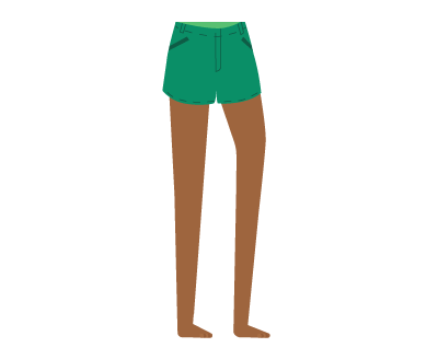 A person's lower body.