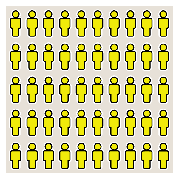 Image d'une forte densité de population. 