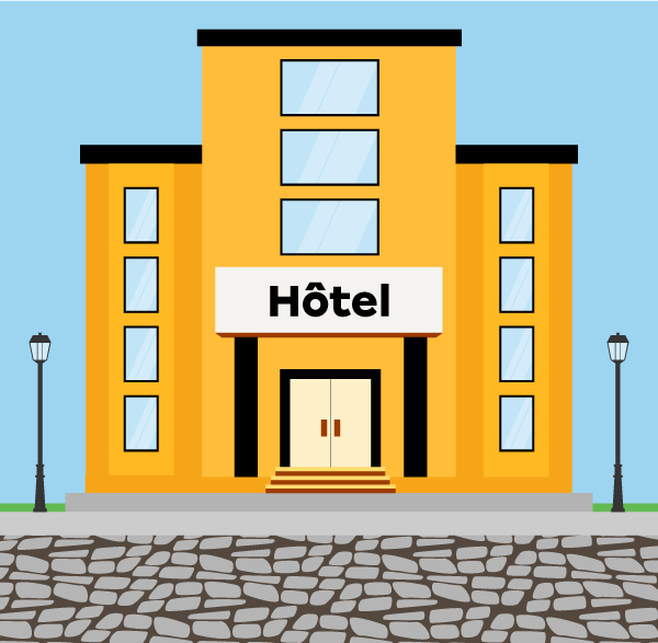 Illustration d’un hôtel.