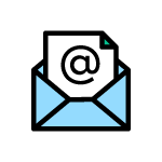 Icon representing an email. 