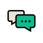 Icon representing a conversation. 