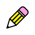 Icon of a pencil. 