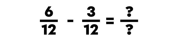 Exemple de soustraction de fractions à l’aide du PPCM-5