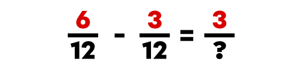 Exemple de soustraction de fractions à l’aide du PPCM-6