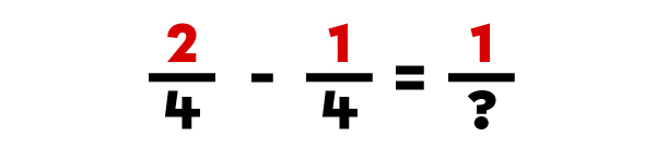 Exemple d’une soustraction de fractions dont les dénominateurs sont différents-6