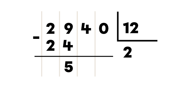 Exemple d’une division d’un nombre à quatre chiffres par un nombre à deux chiffres -3
