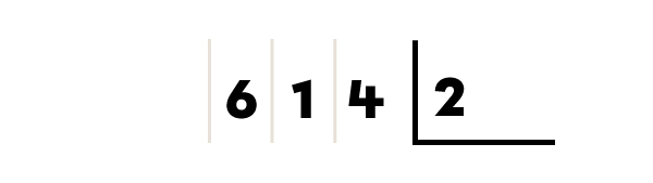 Exemple d’une division d’un nombre à deux chiffres par un nombre à un chiffre -1