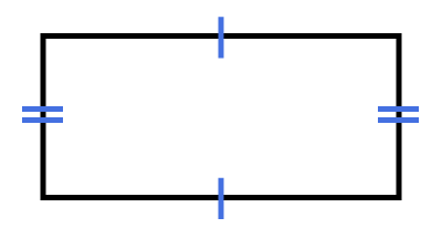 Représentation des côtés isométriques dans une figure