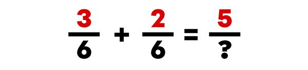 Exemple d’addition de fractions à l’aide du PPCM-6