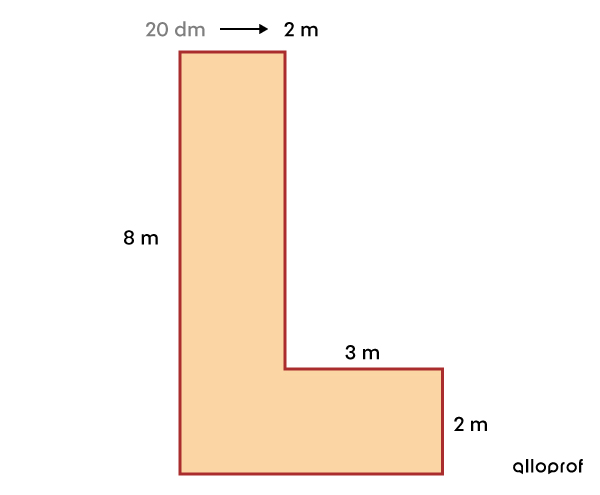 Exemple du calcul de l’aire figure complexe - 2