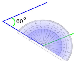 Dessiner un losange - mesurer un angle de 120°