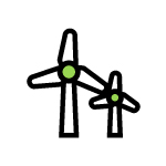 Pictogramme représentant des éoliennes