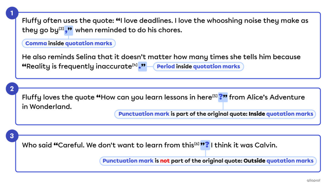 Punctuation—Quotation Marks (“ ”) Alloprof