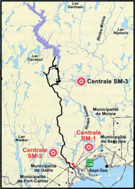 La rivière Sainte-Marguerite et ses installations