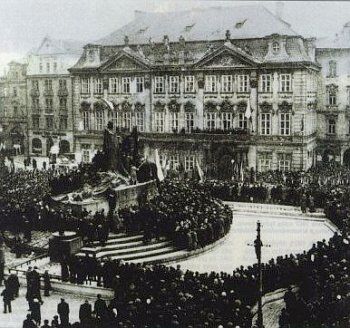 A photo of Prague after the coup d’État.