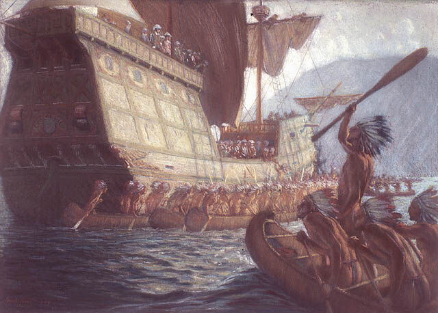 The Arrival of Samuel de Champlain, 1608.