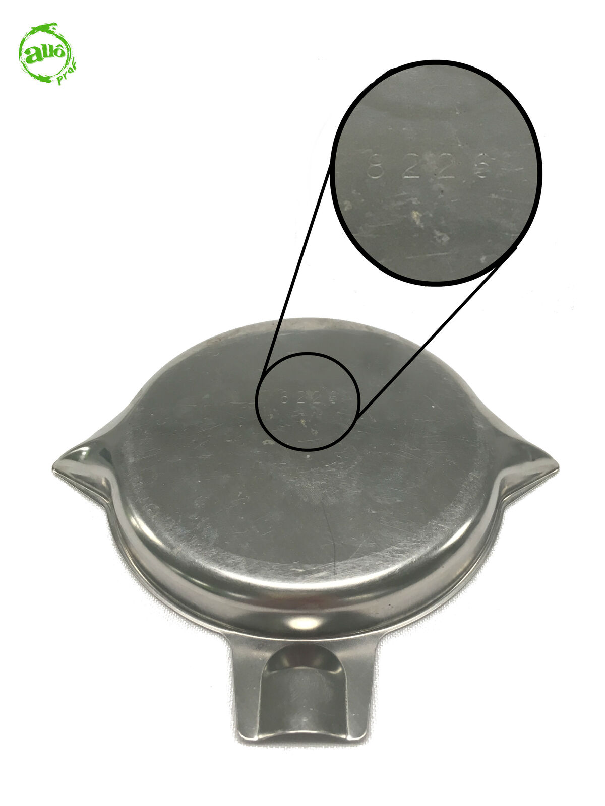 The pan number is located under the pan. 