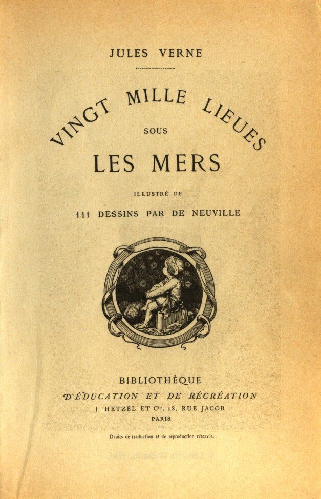 Roman Vingt mille lieues sous les mers, de Jules Verne