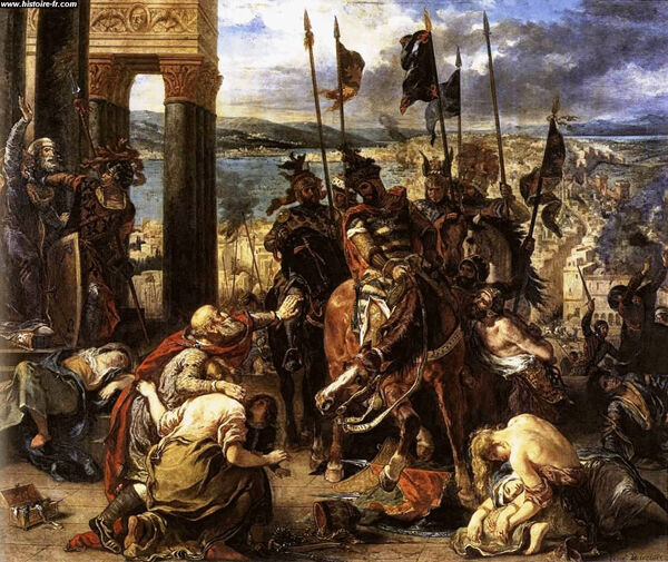 La Prise de Constantinople par Eugène Delacroix