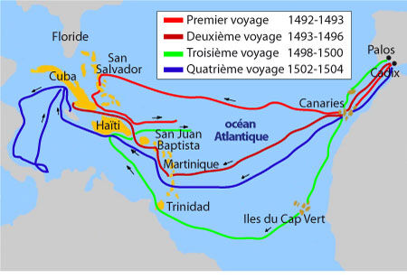 Les 4 voyages de Christophe Colomb