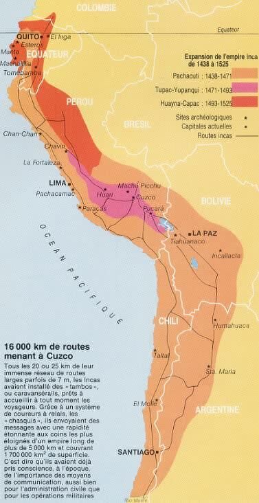 L’expansion de l’empire inca avec le réseau de routes