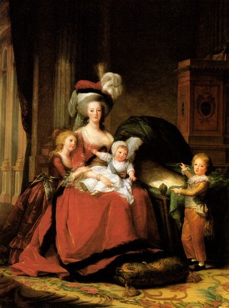 Marie-Antoinette, épouse de Louis XVI, et ses enfants