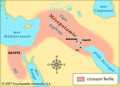 Carte du Croissant fertile