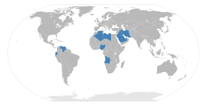Les pays membres de l’OPEP