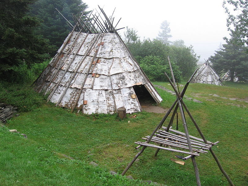 Un modèle de wigwam algonquin