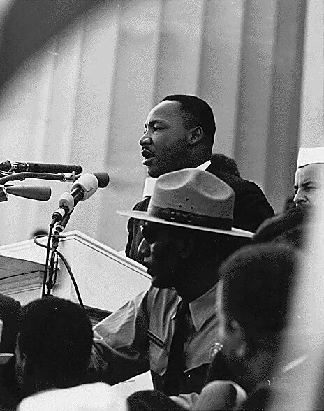 Martin Luther King, défenseur des droits des Noirs américains (cliquer pour agrandir)