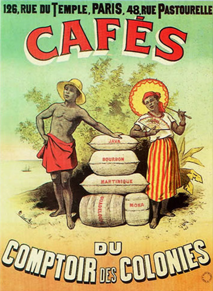 Publicité française de café provenant des colonies