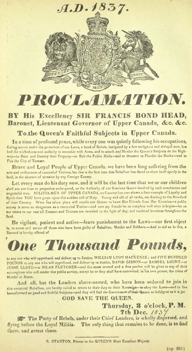 Posting of a Reward.