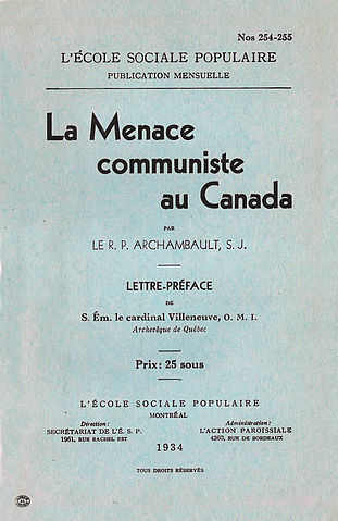 La menace du communiste au canada
