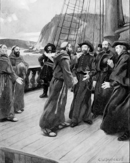 The Récollets welcome the Jesuits in New France, 1625.